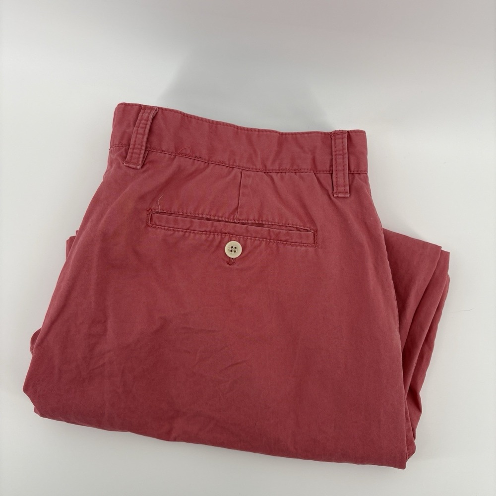 Vineyard Place Men's Salmon Cotton Chino Pants Flat Front Trousers 38x30